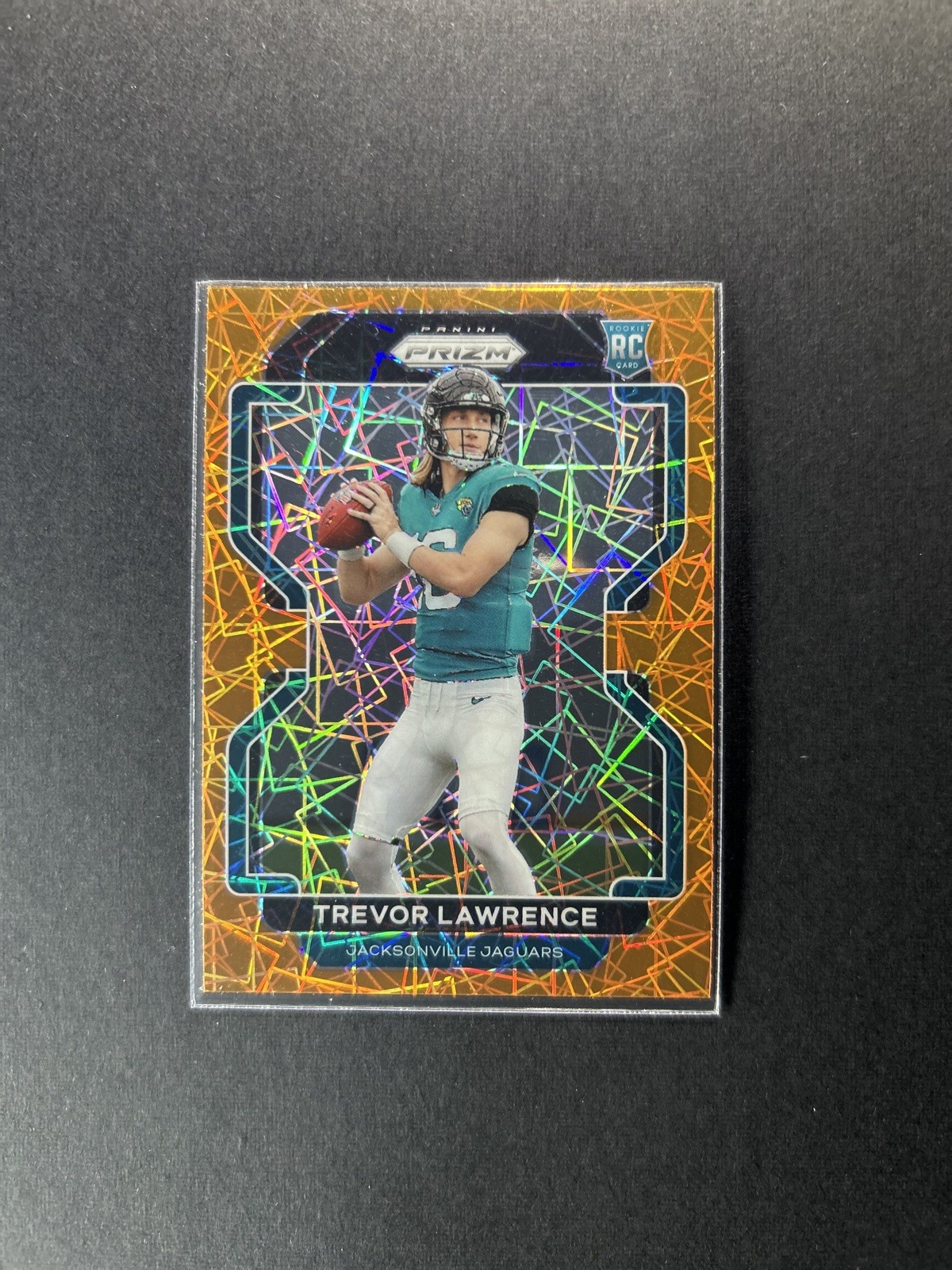 2021 Panini Prizm Trevor Lawrence Orange Lazer Prizm #331 Jaguars Rookie RC