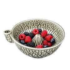 Handmade Ceramic Vortex Berry Washing Bowl Drainable Fruit Cleaner