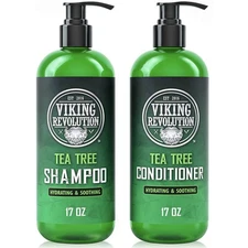 Viking Revolution Tea Tree Shampoo and Conditioner Set - Hydrates, Moisturize...