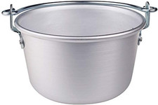 Pentole Agnelli FAMA4420 Paiolo Con Manico Arco E Orlo in Alluminio per Polenta 