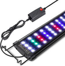 AQQA Aquarium Light,Full Spectrum LED Fish Tank Lights,12"-54" Adjustable Multi-