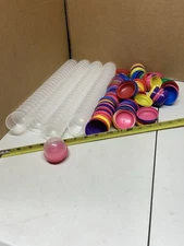 NEW Over 100 Pcs Vending Machine Capsules Bulk Claw Machine 2 “Clear Plastic