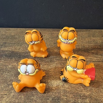 Vintage Lot of 4 Garfield Rubber Figure Pencil Topper Dakin 1978 San Francisco
