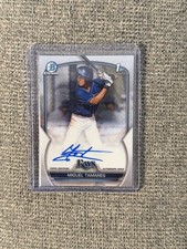 2023 Bowman Chrome #CPA-MT Miguel Tamares 1st Chrome Prospect Auto Tampa Bay Ray