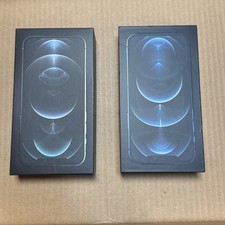 2 Iphone 12 Pro Pacific Blue  Silver empty boxes - box only - Excellent cond