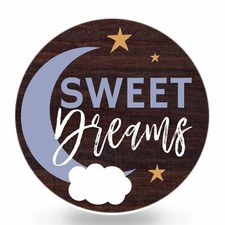 Sweet Dreams Baby Boy Rustic Metal Sign - Nursery Wall Decor - 11.75"