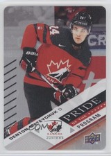 2024 Team Canada Juniors Pride of the Program Metal Denton Mateychuk #74 0n3v