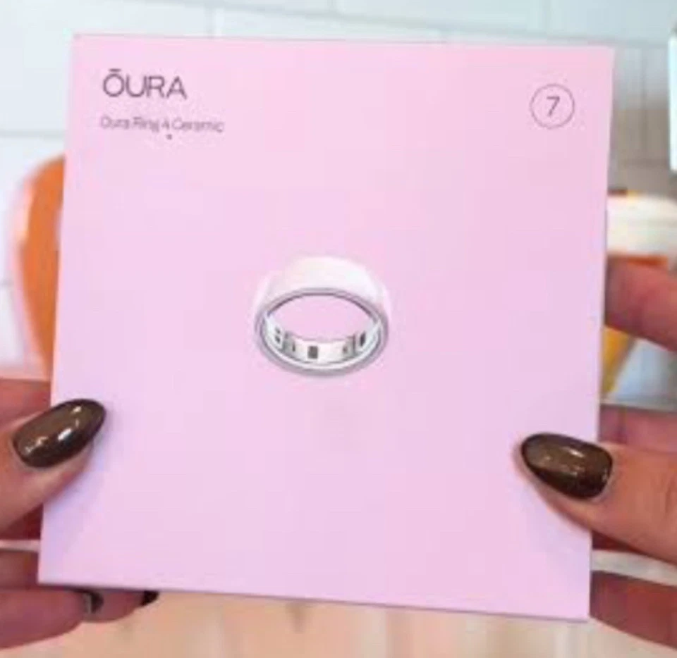 New Sealed Oura Smart Ring Gen 4 Ceramic Petal Rose Sz 7