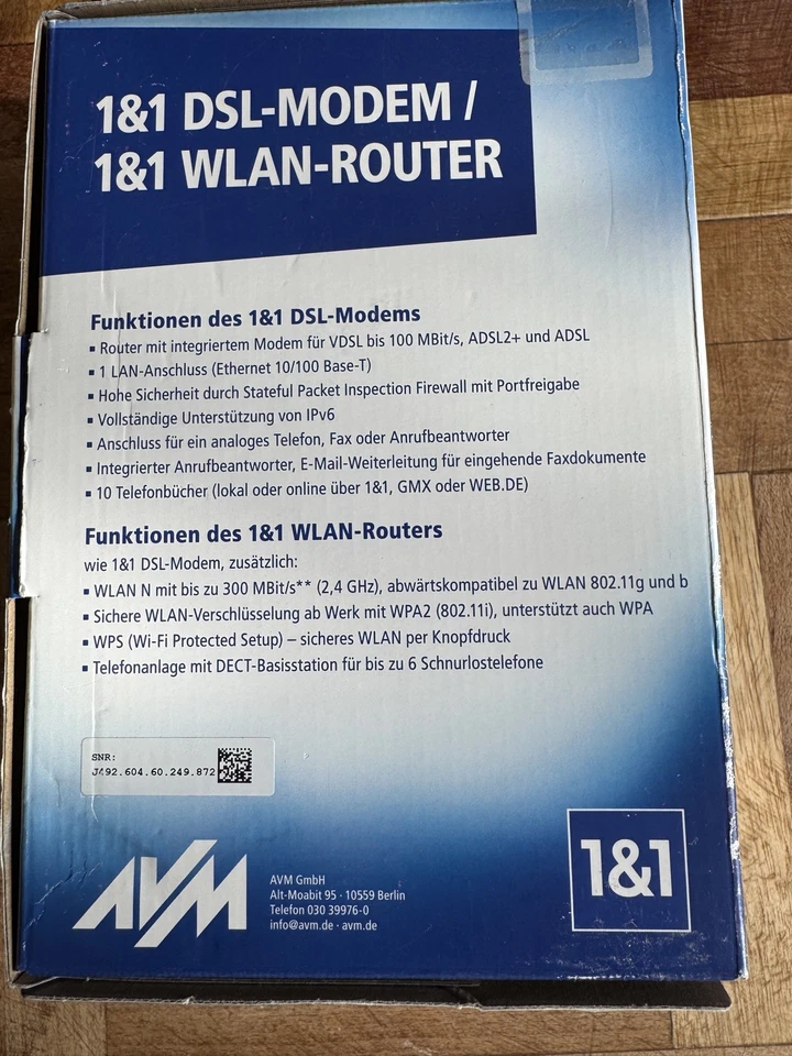 FRITZ!Box 7412 1&1 DSL-Modem/WLAN-Router - Bild 4 von 4