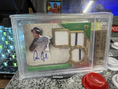 2017 Topps Triple Threads Aaron Judge RC RPA Emerald /50 BGS 9.5 On Card Auto 10