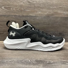 Under Armour Flow Ace Volleyball Shoes Women Size 7 Black White Court sneakers