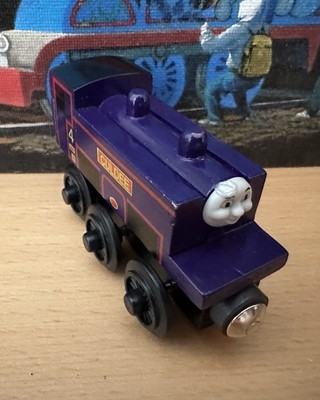 1996 Learning Curve Britt Allcroft Wooden Thomas Train Two Faced Culdee!