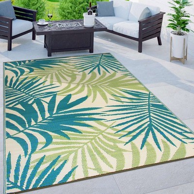 Rugshop Indoor Outdoor Carpet Floral Modern Reversible Plastic Rug Out Door Rugs