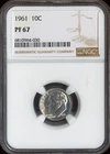 1961 Roosevelt Dime Silver NGC Proof PF67 Quality - BF*