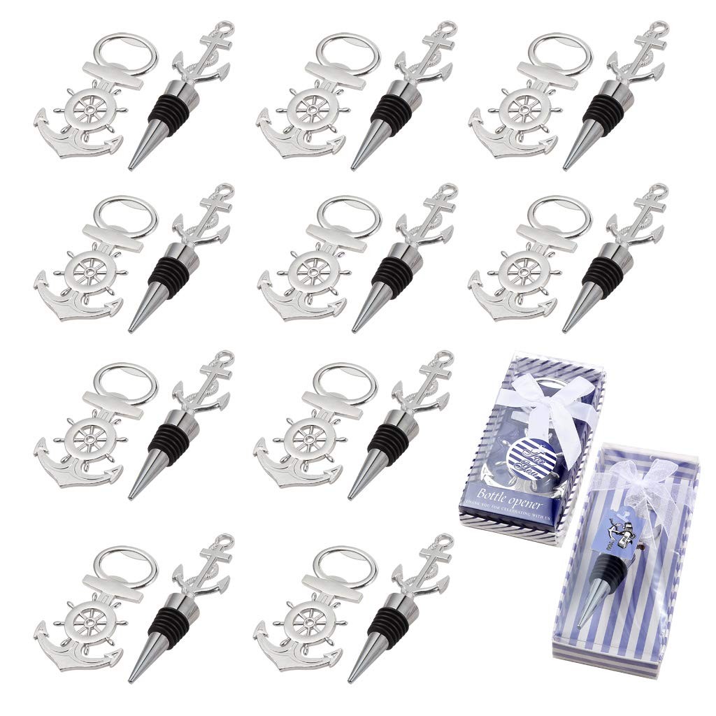 20 Pcs Anchor Bottle Stopper Bottle Opener Return Gifts, Par