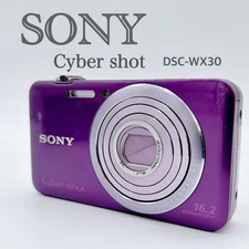 Sony Cyber Shot DSC-WX30 Retro Digital Camera Violet Compact 16.2MP