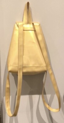 Vintage ESCADA Acte 2 Vinyl In Bright Gold/Yellow Backpack. New | eBay