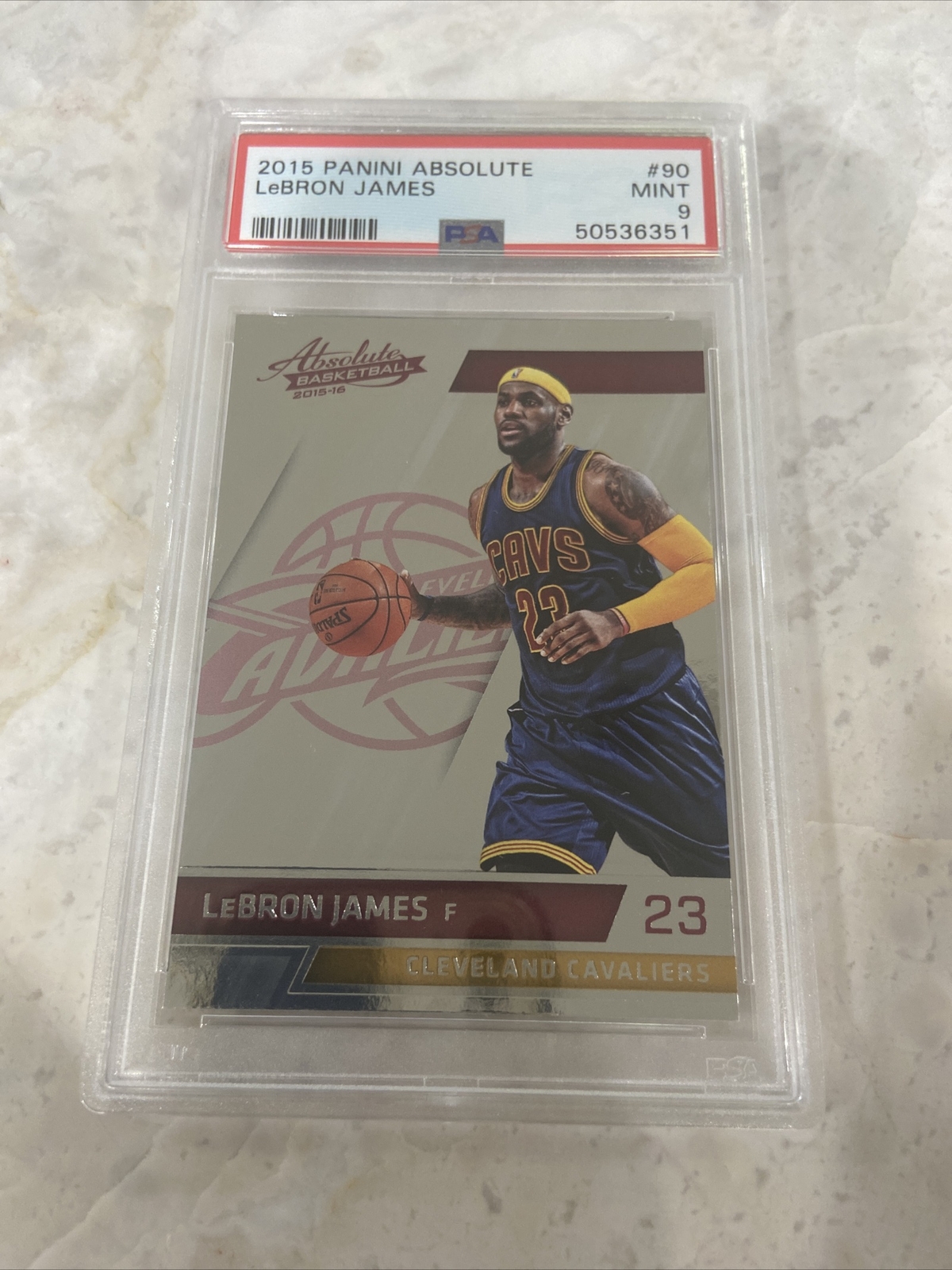 2015 Absolute Lebron James PSA 9 #90 Cavaliers Lakers