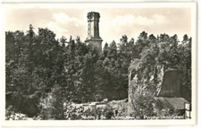 Postcard Rochlitz - Lookout Tower with Porphyry Quarries - Black & White