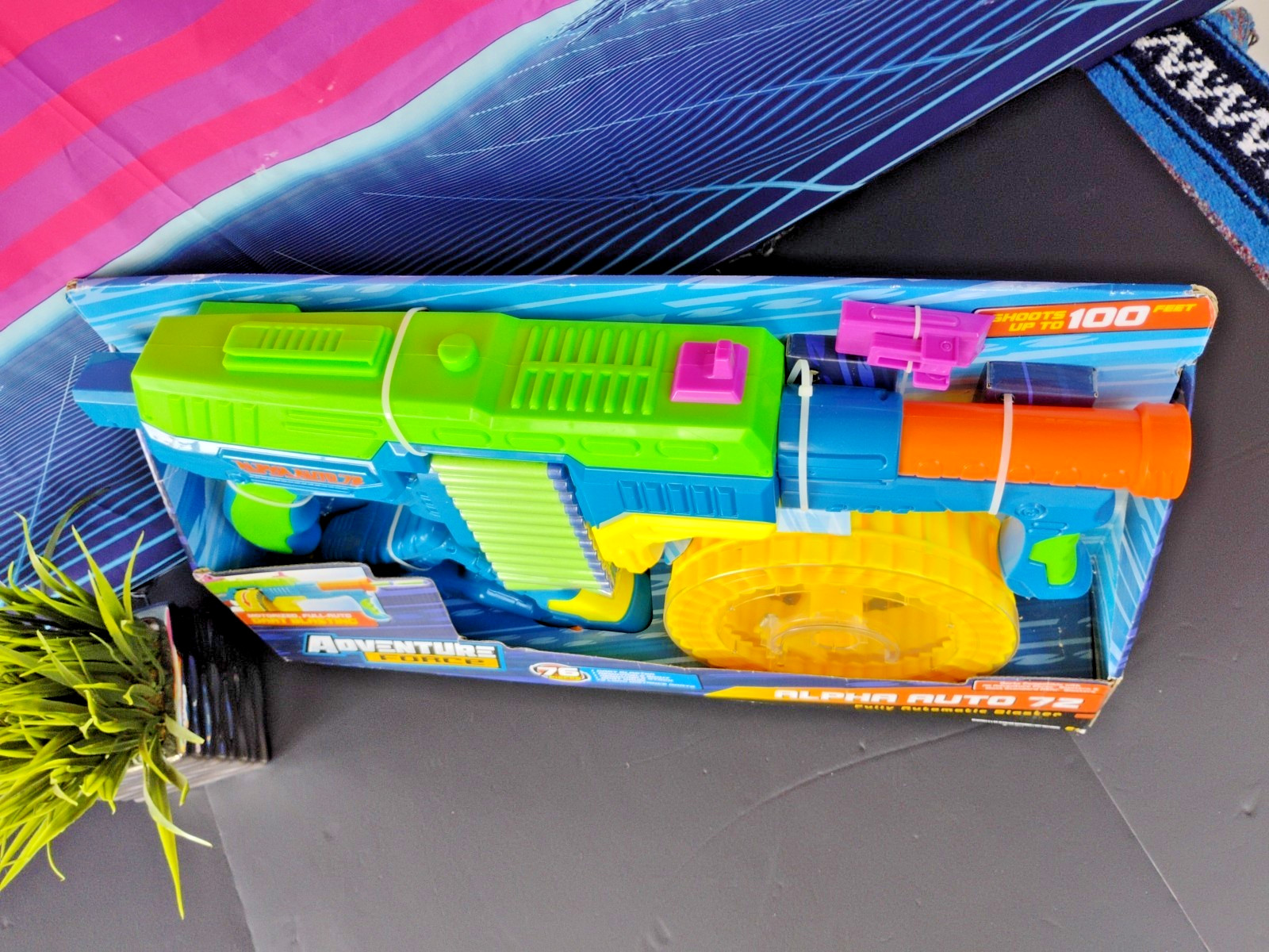 NEW ADVENTURE FORCE ALPHA AUTO 72 AUTOMATIC FOAM NRF STYLE DART GUN TOY