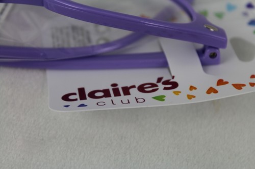 Claire's Club Purple Frame Unicorn Blue Light Reducing Glasses - Picture 2 of 4