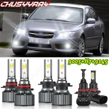 For Subaru Legacy 2008-2009 6x LED Headlight Hi/Lo Beam + Fog Light Bulbs Kit