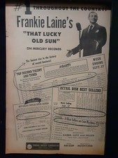 Frankie Laine That Lucky Old Sun Rare Original Promo Poster Ad Framed!