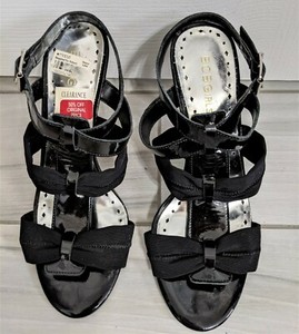 bcbg black strappy heels