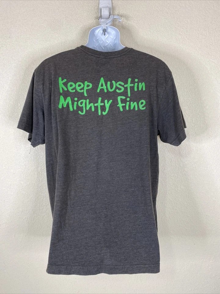 Live & Tell Men Size L Gray Mighty Fine Burgers Employee T Shirt Short Sleeve - Image 4 of 4