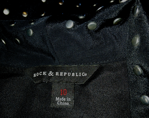 ROCK & REPUBLIC LADIES BLACK 3/4-SLEEVE OPEN EVENING JACKET W/DECO-10-POLY-NWOT - Picture 4 of 4