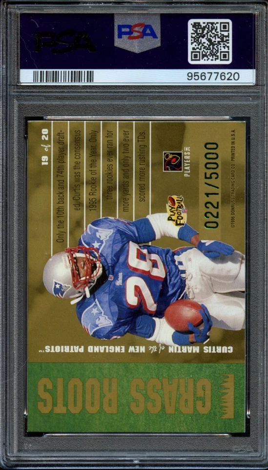 1996 Leaf Curtis Martin PSA 9 - Image 2 of 2