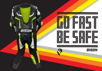 Bison Thor.1 One Piece Cowhide Motorcycle Racing Suit