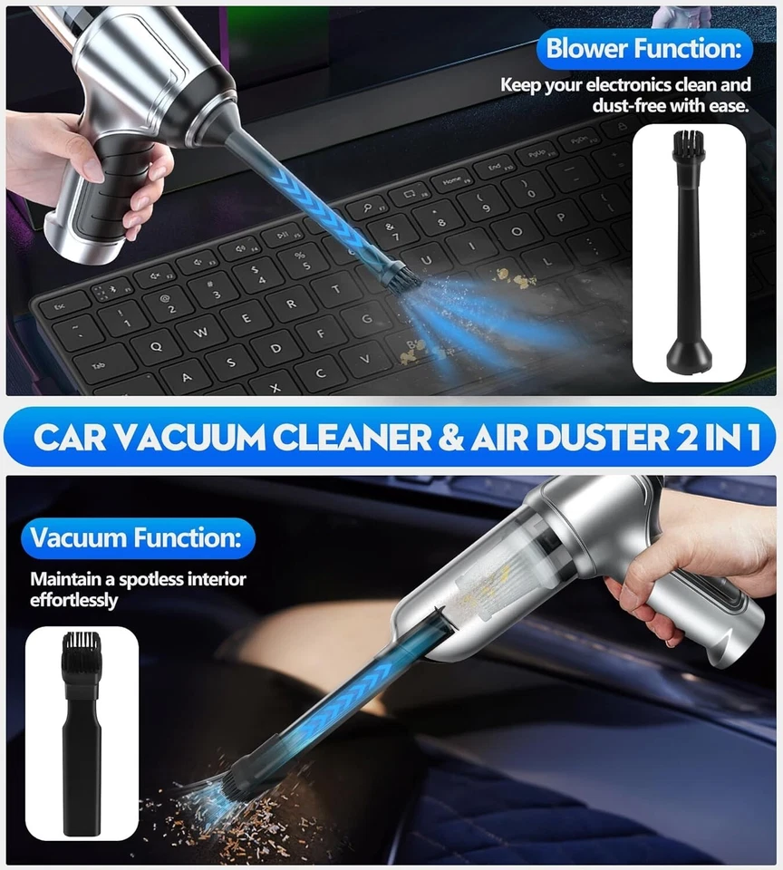 Handstaubsauger Akku Stark 15000Pa Mini Multifunktion Leicht Tragbar Auto C437 - Bild 3 von 4