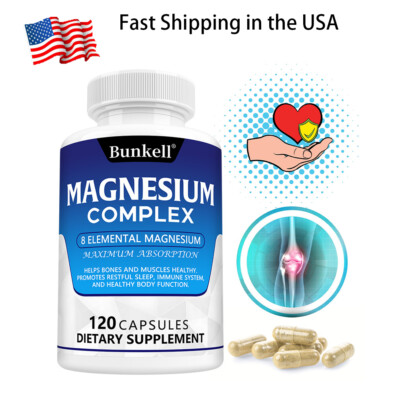 Magnesium Complex 1000mg, 8 Elemental Magnesium, 120 Caps