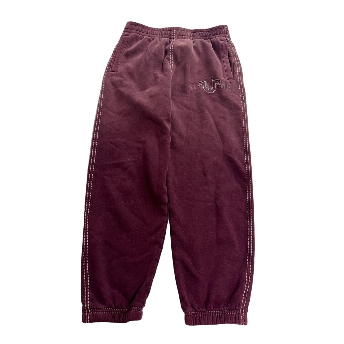 NWOT Supreme x True Religion Sweatpants in Eggplant Red | eBay
