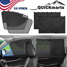 2/4PCS Magnetic Car Side Window Sun Shade Cover Mesh Curtain Privacy UV Protect