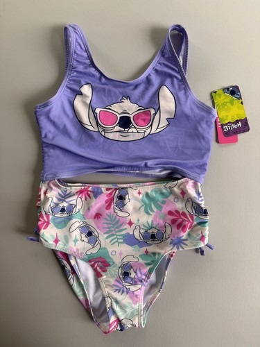Disney Lilo and Stitch Swimsuit One Piece Cutout Swimsuit Girls 10/12 - Picture 2 of 2