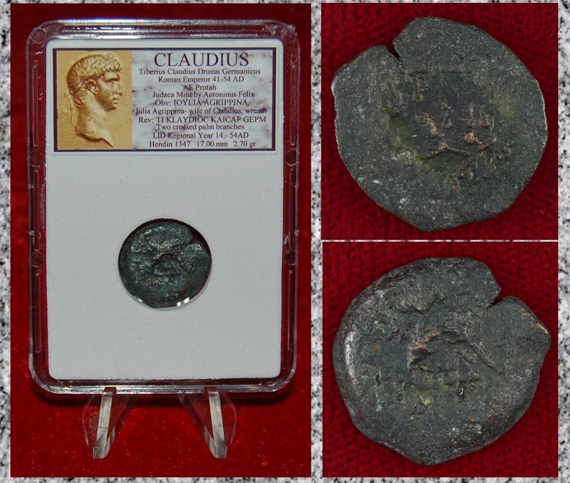 Ancient Roman Empire Coin CLAUDIUS Judaea Mint By Antoninus Felix Jerusalem
