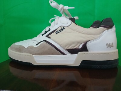 RHUDE964 Racing low-top sneakers W Black,/Tan/White, Used. Size 9 No BOX