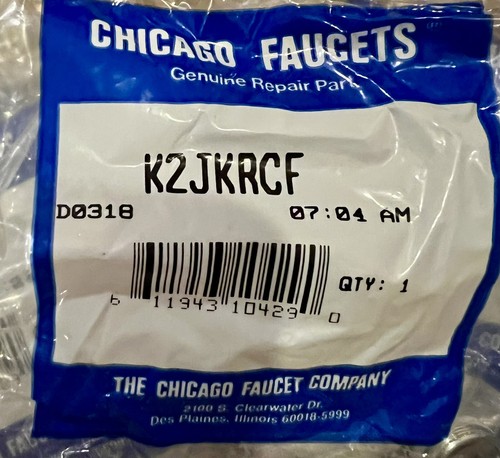 CHICAGO RUBINETTI K2JKRCF Beccuccio Adattatore Presa 3/8" x 13/16" Ottone Cromato Nuovo Pkg - Foto 2 di 2