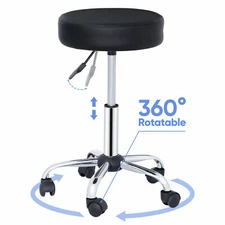 Adjustable Height Rolling Chair Hydraulic Tattoo Salon Stool Facial Massage Spa