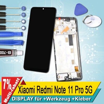 Display Für Xiaomi Redmi Note 11 Pro 5G Bildschirm OLED Schwarz Rahmen+