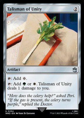 NM Talisman of Unity, MTG, Doctor Who, Magic the Gathering, 254