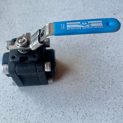 One Milwaukee Valve Series 35RCS B16.34 API 607 2000 PSIG 100°F WCB 316SS NOS