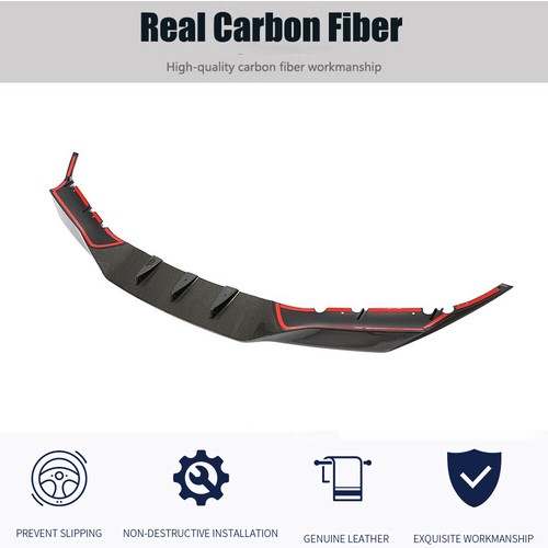 For BMW F90 M5 Sedan 2018-2020 Real Carbon Front Bumper Lip Spoiler Splitters - Picture 8 of 12