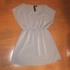 Women  s Cutout Top Medium Gray