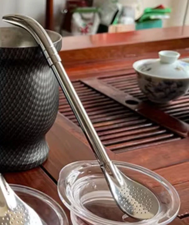 Stainless Steel 304 Straw Spoon Tea Filter Yerba Mate Bombilla