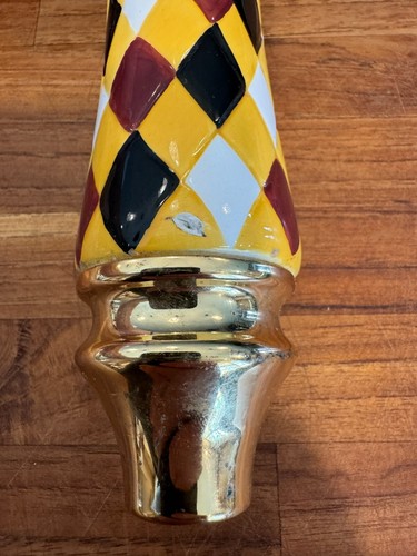 Ommegang Brauerei Witte Keramik Bier Wasserhahn Griff gelb Argyle Sammlerstück - Bild 4 von 7