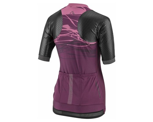 LOUIS GARNEAU WOMENS STUNNER FULL ZIP BIKE JERSEY Fitted Cycling sz M Blk Shiraz - Picture 2 of 2