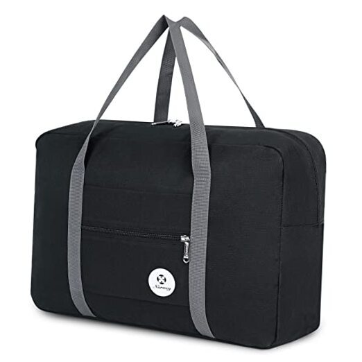 For Spirit Airlines Personal Item Bag 18x14x8 Foldable Travel Duffel 1112 Black